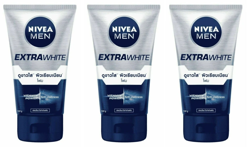 Nivea 100g x 3 Foam Nivea Men Extra White Men Facial Wash - Image 1 of 3