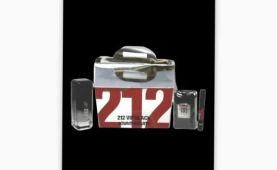 212 VIP 黑色 3 件套男士淡香水 3.4 盎司喷雾 + EDP 标记 + 淋浴凝胶全新带盒 — 第 1/3 张图片