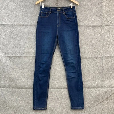 Pantalones de mezclilla Dotti para mujer 10 azul oscuro ajustados tiro alto elásticos cremallera 44107 Foto 1 de 4