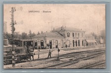 CARTOLINA SARONNO VARESE TRENO STAZIONE STREPITOSA 2T15