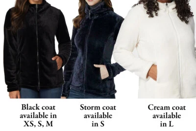 Chaqueta de mujer 32 Degrees Luxe de piel con capucha de felpa sintética cremallera completa XS S M L  Foto 1 de 4