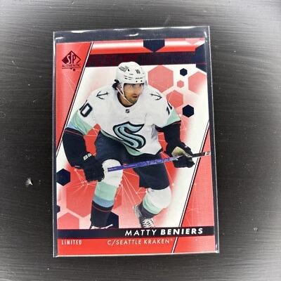 2022-23 SP Authentic Limited Red Future Watch #103 MATTY BENIERS RC Kraken - Image 1 of 2