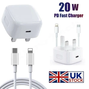 For iPad Air, Air 2, Air 3 20W Fast Charging USB-C PD Plug Charger Cable 3M Long - Picture 1 of 8