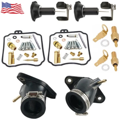 2 x Kit de reconstrucción de carburador colector de admisión para Yamaha V Star 650 XVS650 Foto 1 de 4