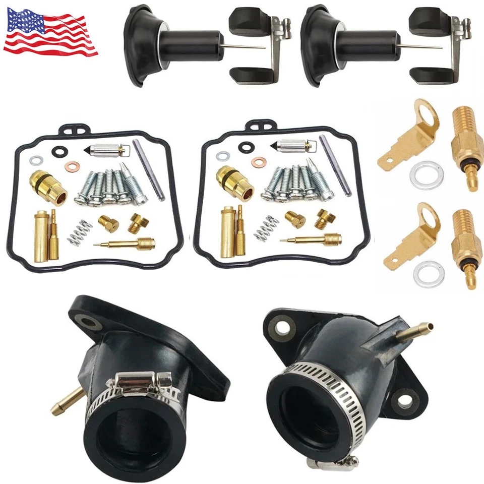 2 x Carburetor Rebuild Kit Intake Manifold For Yamaha V Star 650 XVS650 - Image 1 of 4