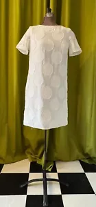 Alice & Olivia Short Sleeve White Circle Print Dress New with Tags Size 6 - Picture 1 of 2