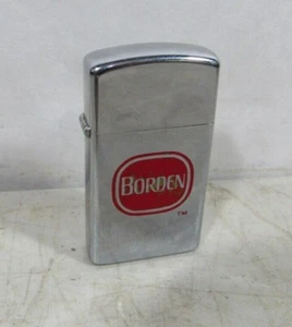 Vintage 1974 Borden Dairy Ice Cream Foods Zippo Slim Lighter - Picture 1 of 9
