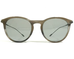 Giorgio Armani Sunglasses AR8108 5659/87 Brown Horn Gunmetal with Blue Lenses - Picture 1 of 11