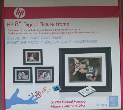 HP DF820a3 -8" Digital Picture Frame With Remote 512MB Brand New￼ Free Shipping - Image 1 of 2