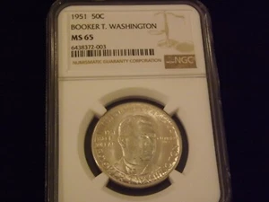 1951 50 C Booker T. Washington NGC MS 65 - Picture 1 of 2