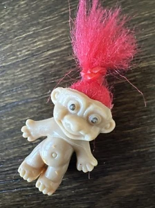 Vintage Mini 2 Inch Red Hair Russ Troll Doll - Picture 1 of 3