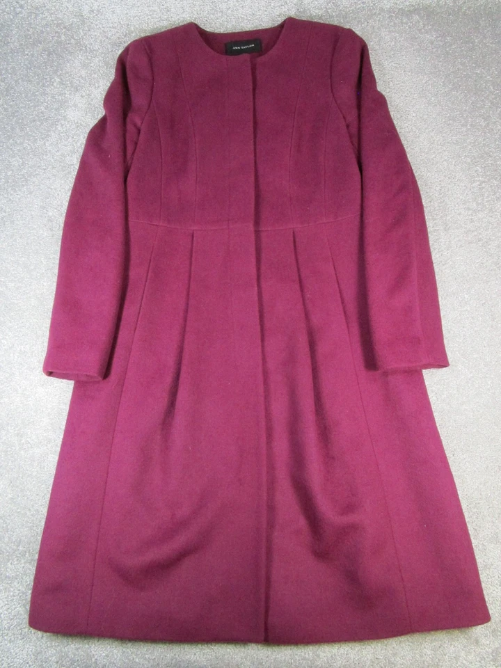 Ann Taylor пальто женщин 8 фиолетовый шерстяная смесь - Изображение 1 из 4