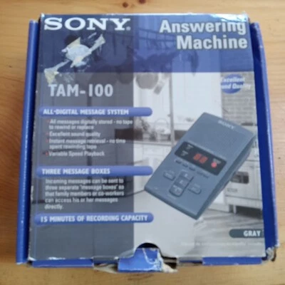 MÁQUINA CONTESTADORA DIGITAL SONY TAM-100 3 CAJAS DE MENSAJES PROBADAS ¡FUNCIONA! Foto 1 de 4