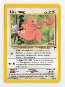 Tarjeta Pokémon Lickitung 16/18 regular no holográfica Islas del Sur WOTC TCG LP- - Imagen 1 de 2