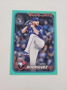 2024 Topps Update AQUA PARALLEL Yariel Rodriguez ROOKIE #US317 - Blue Jays - Picture 1 of 2