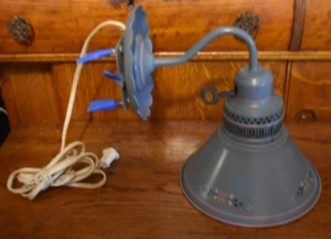 Mid Century Modern Tole Wall Mount Lamp Green Works - Picture 1 of 4