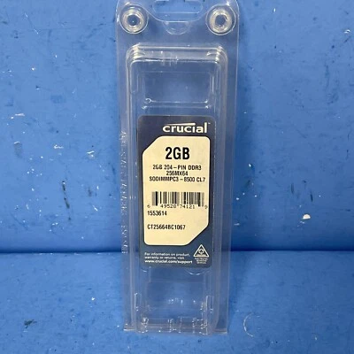 20GB (10x2GB) Crucial PC3-8500 2 GB SO-DIMM  DDR3 SDRAM Memory  CT25664BC1067 - Image 1 of 4