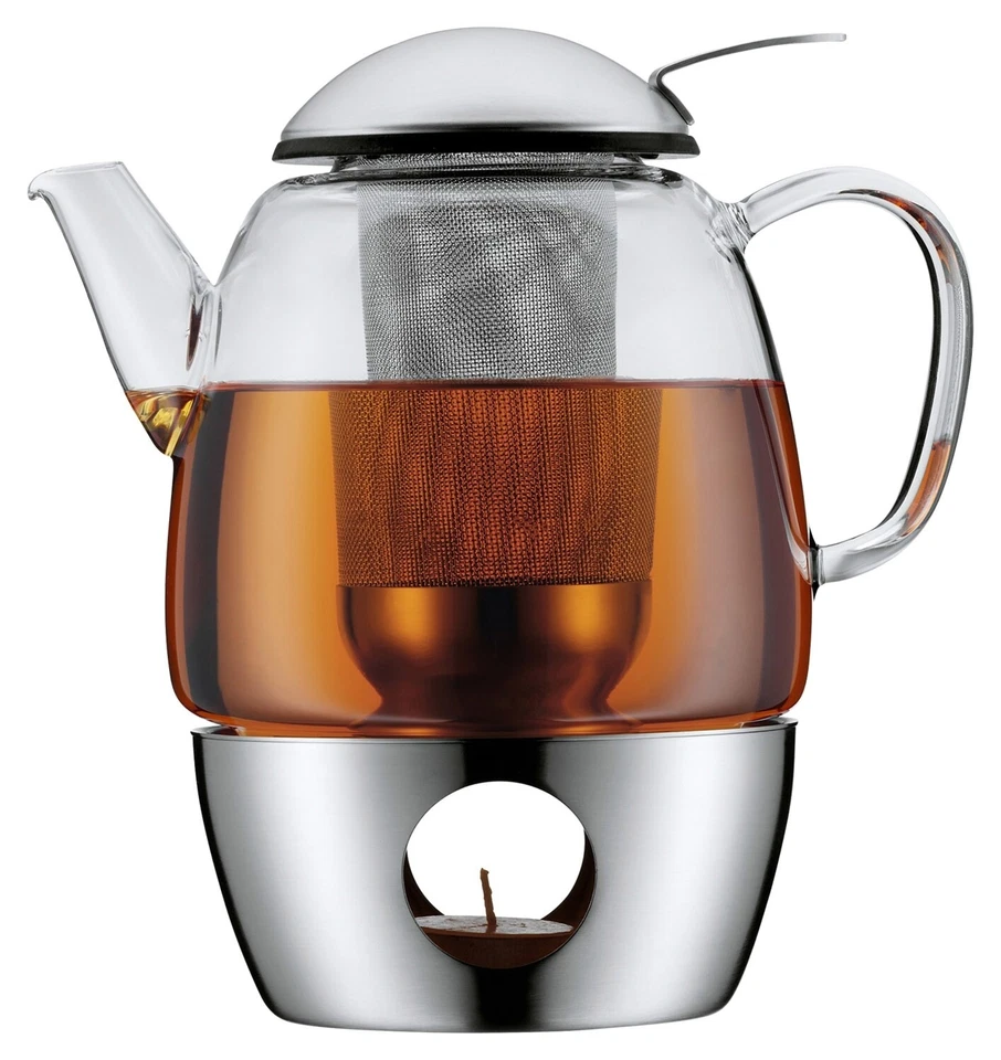 WMF SmarTea Teekannen-Set 3-teilig Teekanne Teesieb Stövchen Edelstahl Glas - Bild 1 von 1