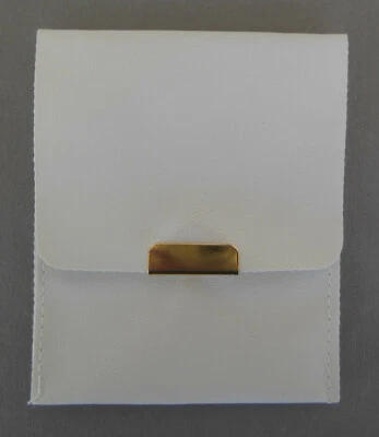 Etui Täschchen  für Rosenkranz Erstkommunion  Kunstleder weiß 7x8 cm - Bild 1 von 4