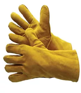 1-PR WELDING GLOVES FULL WELTED & LINED IN HIGH-GRADE SHOULDER SPLIT COWHIDE- L - Picture 1 of 6