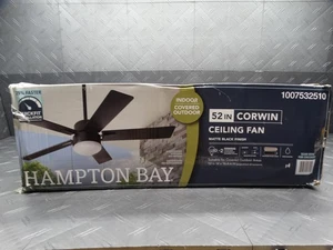 Hampton Bay 52 in. Corwin Indoor/Outdoor Matte Black LED Ceiling Fan 1007532510 - Picture 1 of 10