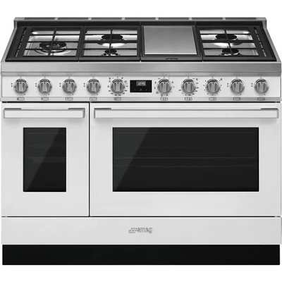 Smeg Portofino CPF48UGMWH 48 pulgadas independiente doble rango de combustible Foto 1 de 4