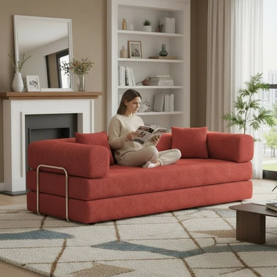 Sofá seccional modular 78,8 polegadas, sofá bloco pudim conversível, suporte de piso - Imagem 1 de 4