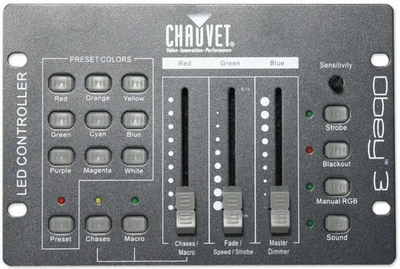 Chauvet DJ Obey 3 Universal Dmx 512 Controller With 3 Channels - Image 1 of 4