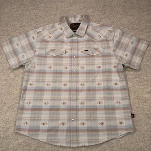 Camicia Howler Bros H Bar B Snap Uomo Grande Azteca Sud Occidentale Perla Snap SS - Foto 1 di 17