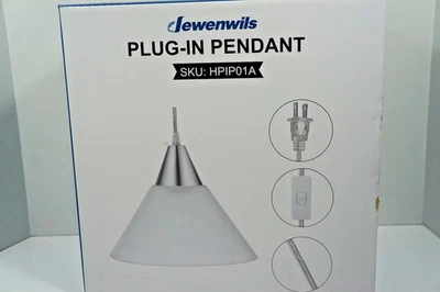 DEWENWILS Pendant Light Plug in, Hanging Light Lamp Cord 15FT On/Off Switch - Image 1 of 3