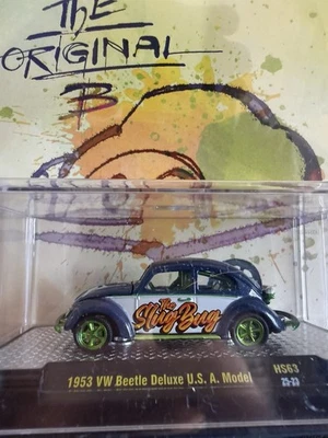 1953 VW BEETLE DELUXE USA 2025 M2 MACHINES HOBBY GREEN RIM CHASE - Image 1 of 3