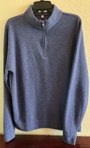 Peter Millar 1/4 Zip Pullover Men L Purple Crown Comfort Cotton Blend - Picture 1 of 9