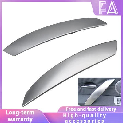For BMW Z4 E85 E86 2002-2008 2pcs Silver L & R Inner Door Handle Cover Trim Foto 1 de 4
