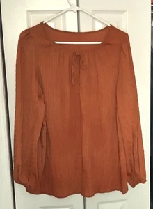 Blusa mujer manga larga naranja quemado talla 1 XL - Imagen 1 de 7