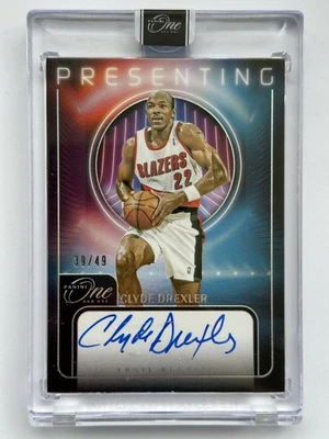 2023-24 Panini One And One Clyde Drexler Presenting Autographs Auto /49 - Image 1 of 4