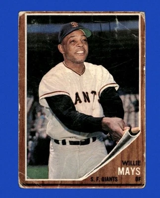 1962 Topps - Willie Mays #300 mal estado con marcas y pliegues Foto 1 de 2