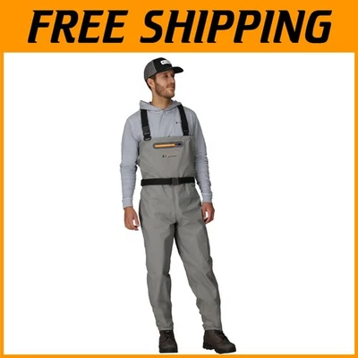 Men's Breathable Fishing Waders with Adjustable Quick-Release Y-Back Suspenders - Image 1 of 4