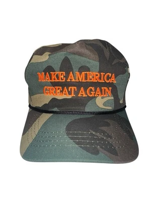 Boné camuflado oficial Donald Trump MAGA Cali Fame feito nos EUA camuflagem - Imagem 1 de 4