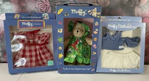 MUFFY VANDERBEAR HOPPY  DRESS UP CLOTHESLINE LOT UNDIES & DRESS TROPICAL - Picture 1 of 14