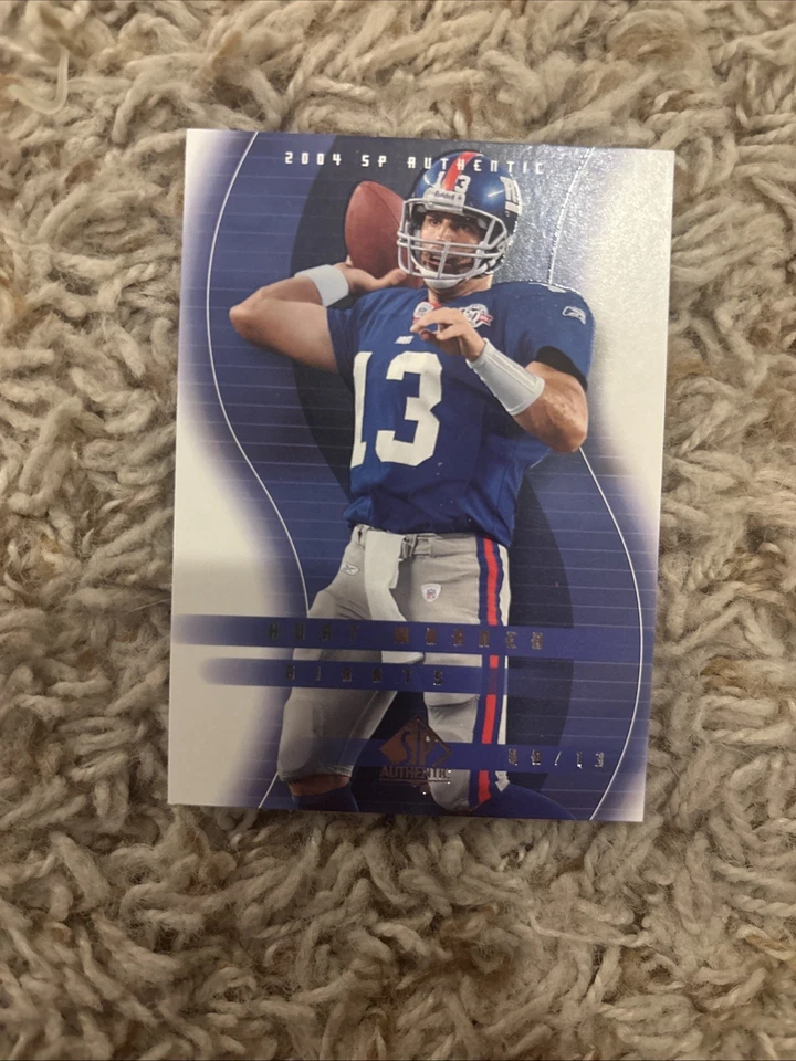2004 SP Authentic Football Kurt Warner Card #58 Hall of Fame! Giants - Image 1 of 1