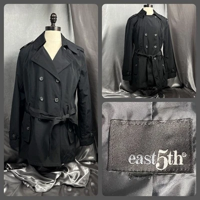 Gabardina East 5th para mujer M con cinturón doble botonadura todo clima moda otoño Foto 1 de 4