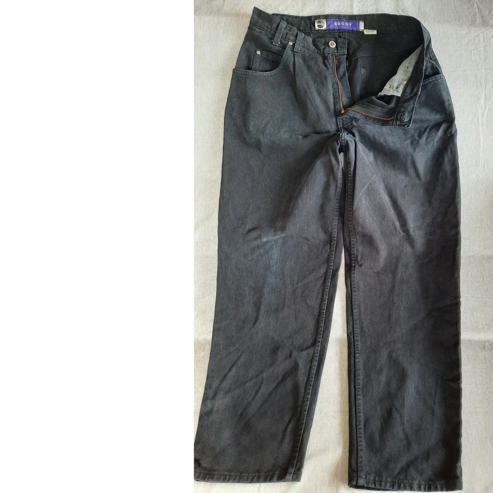Jeans de mezclilla negros vintage Silvertab Levis 5520A holgados para hombre 34x30 EE. UU. Foto 1 de 4