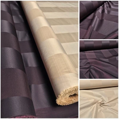 Jacquard Stoff Dekostoff Doppelseitig Blickdicht Gestreift Meterware 0,5 Vorhang - Bild 1 von 2