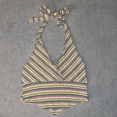 Ransom Jasper Bombshell Halter Top Cali Stripe NWT - Image 1 of 4