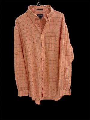 Lands' End мужской 17/2-36 платье рубашка на пуговицах длинным рукавом стандарт США без железа - Изображение 1 из 4