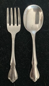 Oneidacraft Deluxe Stainless Chateau Child Flatware Set ~ Fork & Spoon - Picture 1 of 4