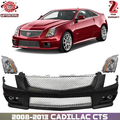 Front Bumper Cover Fascia & Grille Assembly Kit For 2008-2013 CADILLAC CTS - Image 1 of 4