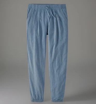 Pantalones de chándal PATAGONIA para mujer medianos azules a rayas isla cáñamo playa cordón Foto 1 de 4