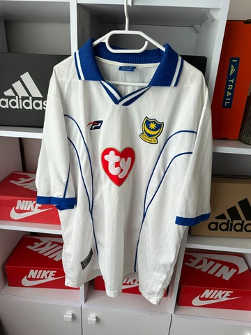 PORTSMOUTH FC FOOTBALL SHIRT 2002-2003 ORIGINAL JERSEY #3 HUNT SIZE 2XL Cover