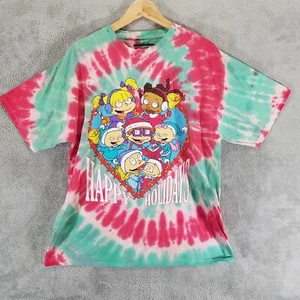 Camisa Nickelodeon Rugrats Mujer 1X Multicolor Tie Dye Felices Fiestas Nueva - Imagen 1 de 7